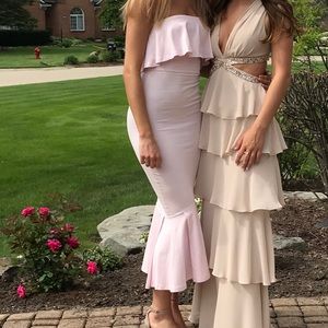 Light pink prom dress